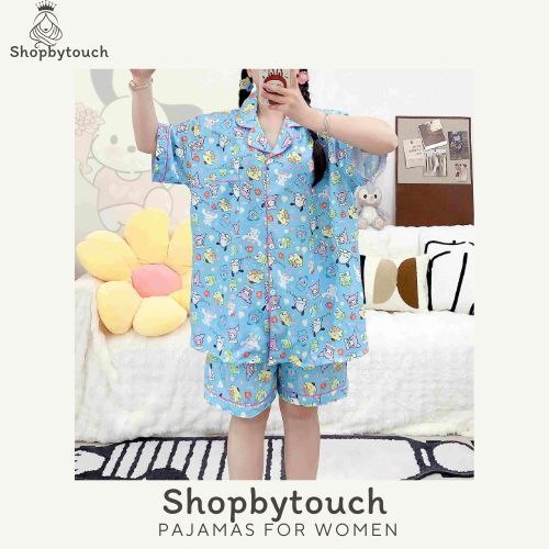 389 SBT ชุดนอนผู้หญิงโอเวอร์ไซส์ ชุดนอนสาวอวบมีเนื้อ รอบอก45นิ้วลวดลายการ์ตูนน่ารักๆมีหลายลายให้เลือ