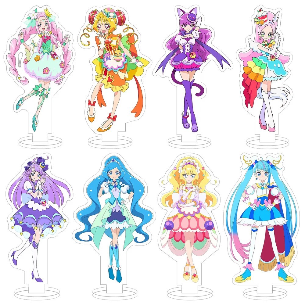 Standee อะนิเมะ Pretty Cure PreCure อะคริลิค Mica รุ่นโต๊ะเรียนตกแต่งของขวัญสะสม Felice Diamond Rosetta รุ่น