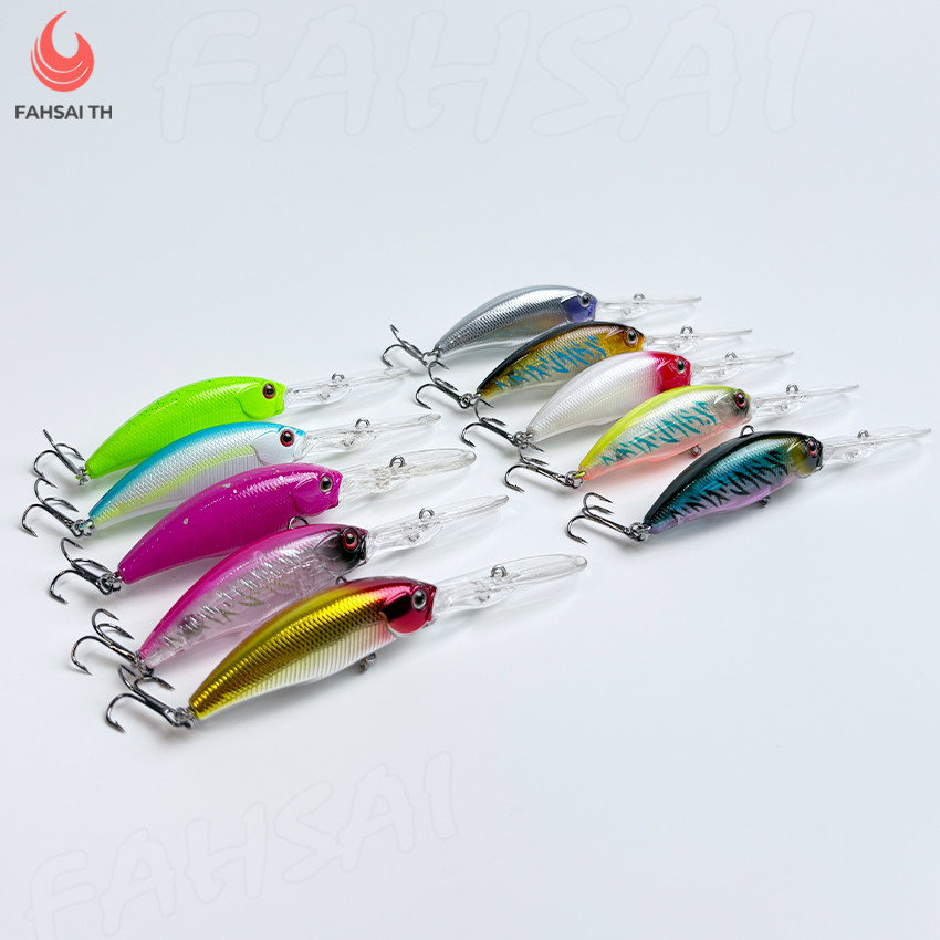 Minnow ปลั๊กดำลึก เหยื่อปลอม 8g ตา3D ลิ้นยาวพิเศษ เบ็ดกันสนิม สอยปลาลึก เหมาะกับตกปลากะพง ปลาช่อน ปลากระสูบ ปลาล่าเหยื่อ ราคา ถูกที่สุด ดีลบีเคเค แกลเลอรีภาพที่ 7