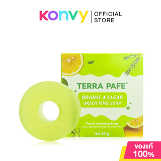 TERRA PAFE Bright & Clear Green Ring Soap 80g สบู่ล้างหน้า ส…