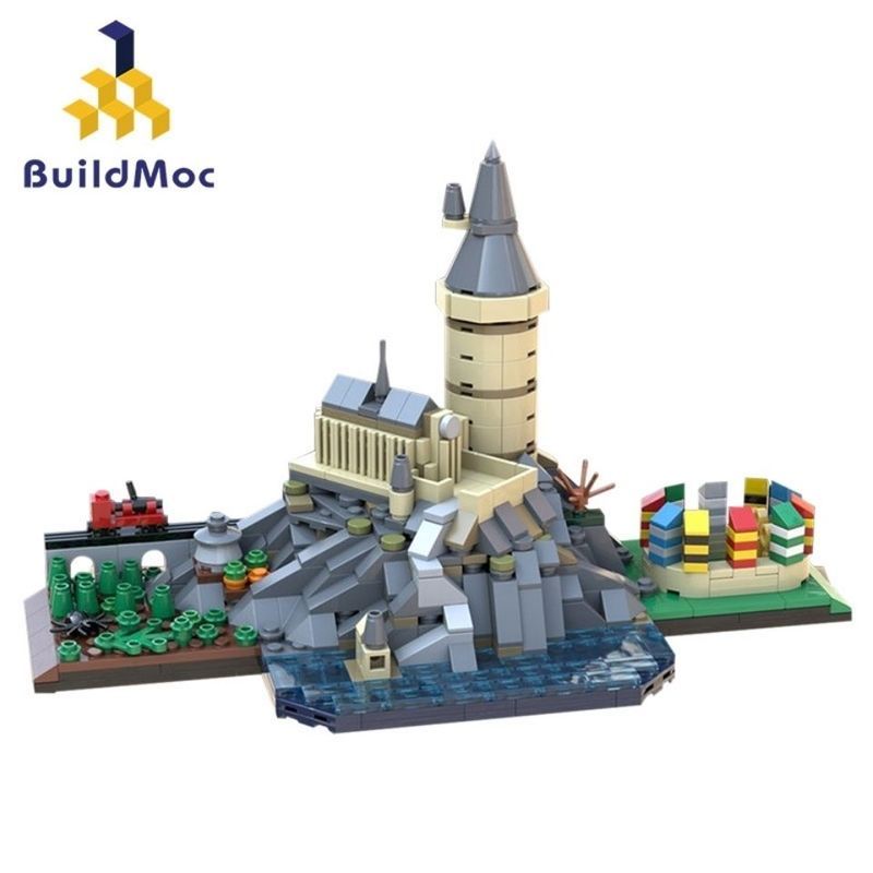 BuildMOC ใช้งานร่วมกับ Lego Harry Potter Series MOC-29067 Hegwarts Skyline