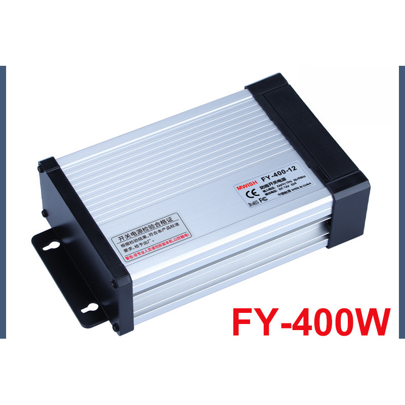 แหล่งจ่ายไฟกันฝน FY-400W 12V 33A / 24V 17A 400W สำหรับป้ายโฆษณา LED ใหม่