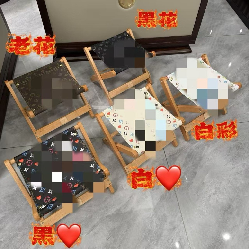 Spot Goods#L New folding stool, square stool, round stool, makeup stool, light luxury high-end furni