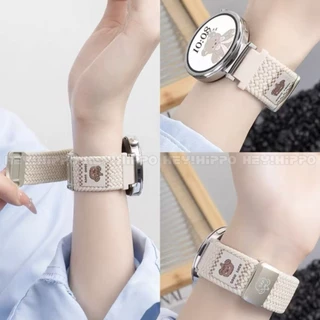 หมวกหมีสําหรับ Amazfit Bip6 Bip5 หน่วยถักสายไนลอนสําหรับ Huami Amazfit 2 GTS4 GTS 4 3 2e 2Mini Bip3 Bip S Pro GTR 4 3 20 มม.22 มม.