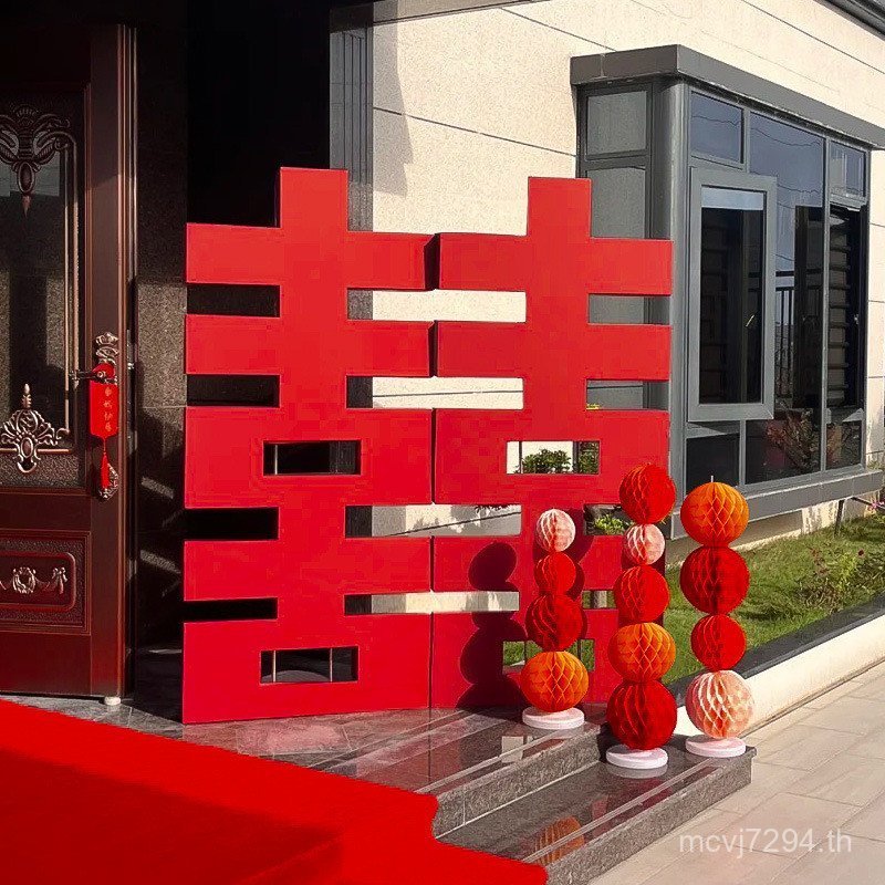 Doorway Big Happy Character สามมิติตั้งพื้น 囍 ตัวละครตกแต่งห้องจัดงานแต่งงาน kt Board ตกแต่งงานแต่งง