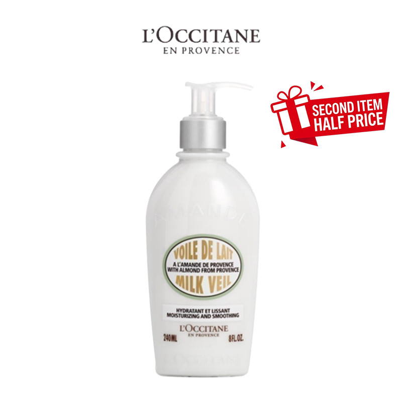 🔥ขวดที่สองครึ่งราคา😍L'OCCITANE LOCCITANE LOccitane Almond Milk Veil 240ml, LOccitane Almond Milk Vei