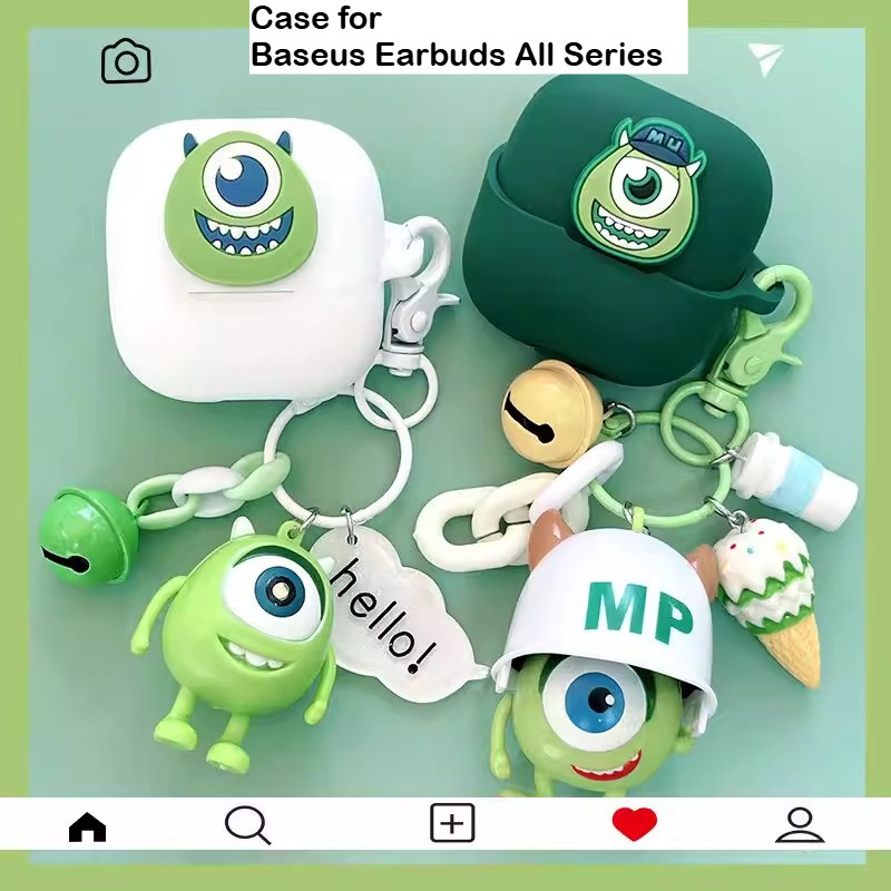 Case for Baseus Bass BS1NC / BS1 / BP1NC / EP10 NC / BP1Pro ANC / EP10 Pro Protective Silicone Cute Cartoon Covers Baseus Bowie M3s Bluetooth Earphone Shell Headphone PortEarphone