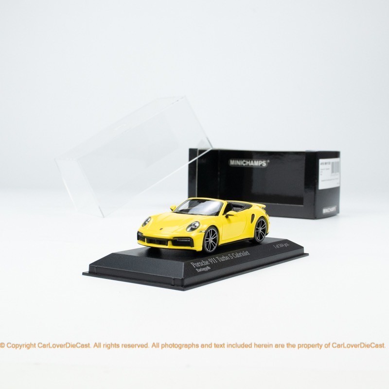 MINICHAMPS/Mini Cut 1: 43 Alloy PORSCHE PORSCHE 911 (992) TURBO S CABRIOLET 2019 สีเหลือง 410069484