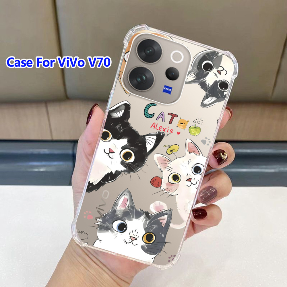 เคส For Vivo V70 5G Case For Y05 Y21D Y31 5G Y11D เคสน่ารัก การ์ตูน ซิลิโคนชุบนุ่ม สำหรับเด็กผู้หญิง นักเรียน 004