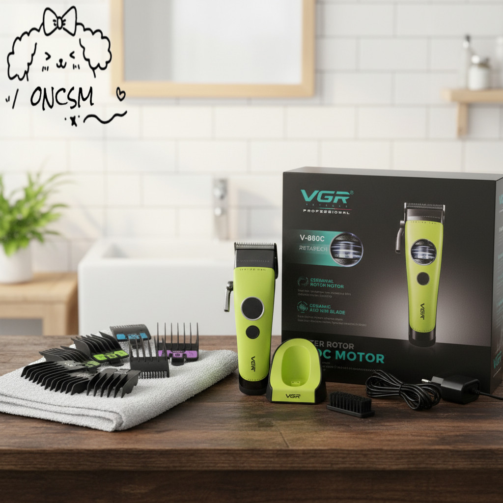 VGR V880C Clipper ผมไฟฟ้าใบมีดเซรามิค USB ชาร์จ 150 นาที Runtime สําหรับ Home Salon Travel