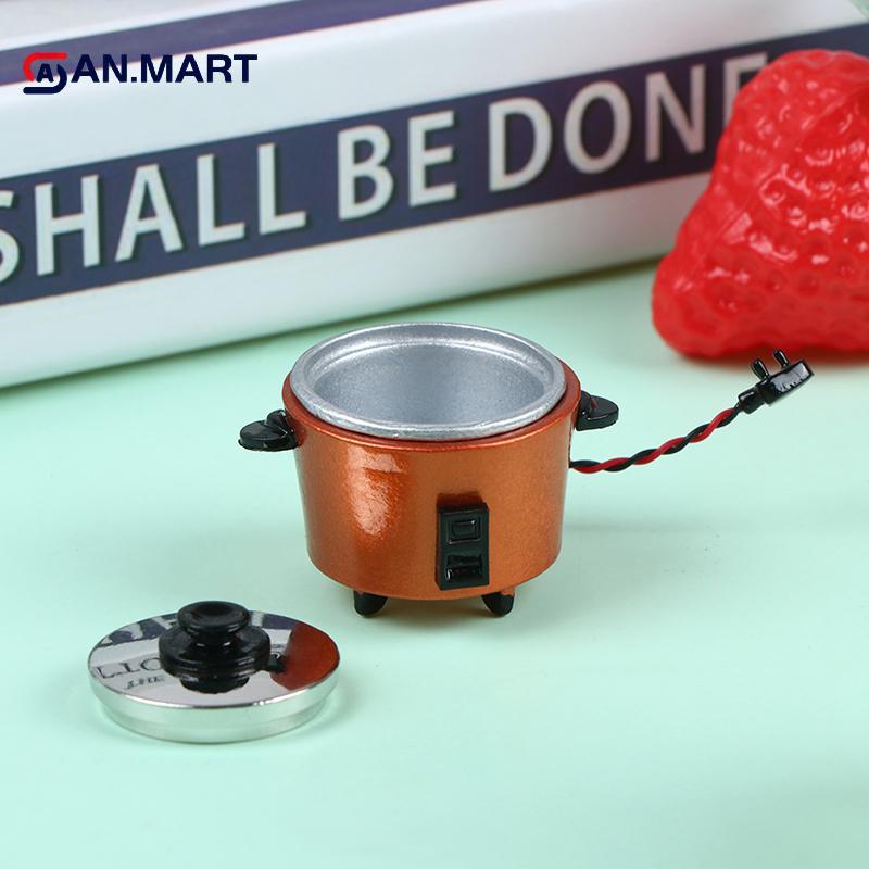 AN.MART 1:12 Dollhouse Miniature เครื่องครัวหม้อหุงข้าวอุปกรณ์เสริม DIY Craft ของเล่น MY