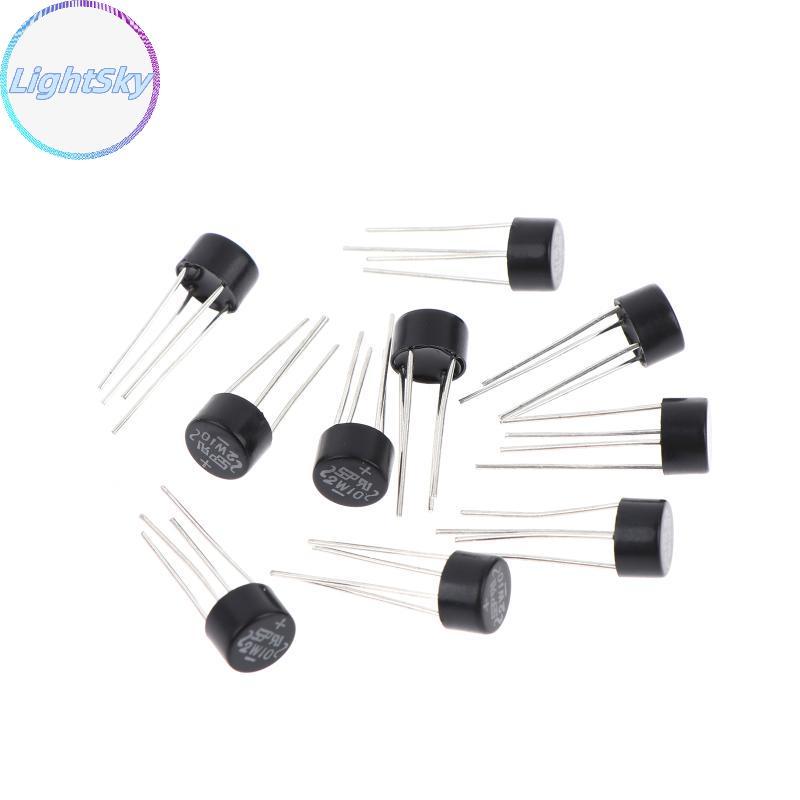 LightSky 10/20/30 ชิ้นใหม่ 2W10 2A/1000 V Diode Bridge Rectifier รอบ Vridge Rectifier Bridge Sta TH
