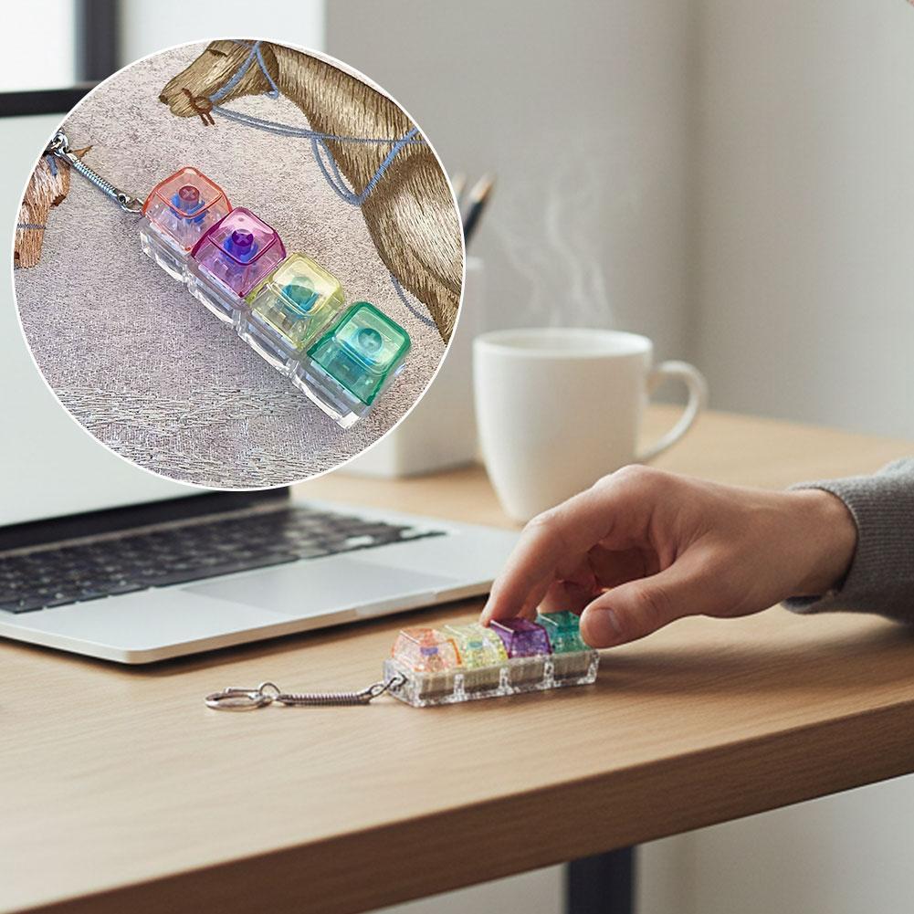 Unzip Pc 4 Key Mechanical Keyboard Switch Tester, Stress Pinching Key ของเล่นบรรเทา F8i6