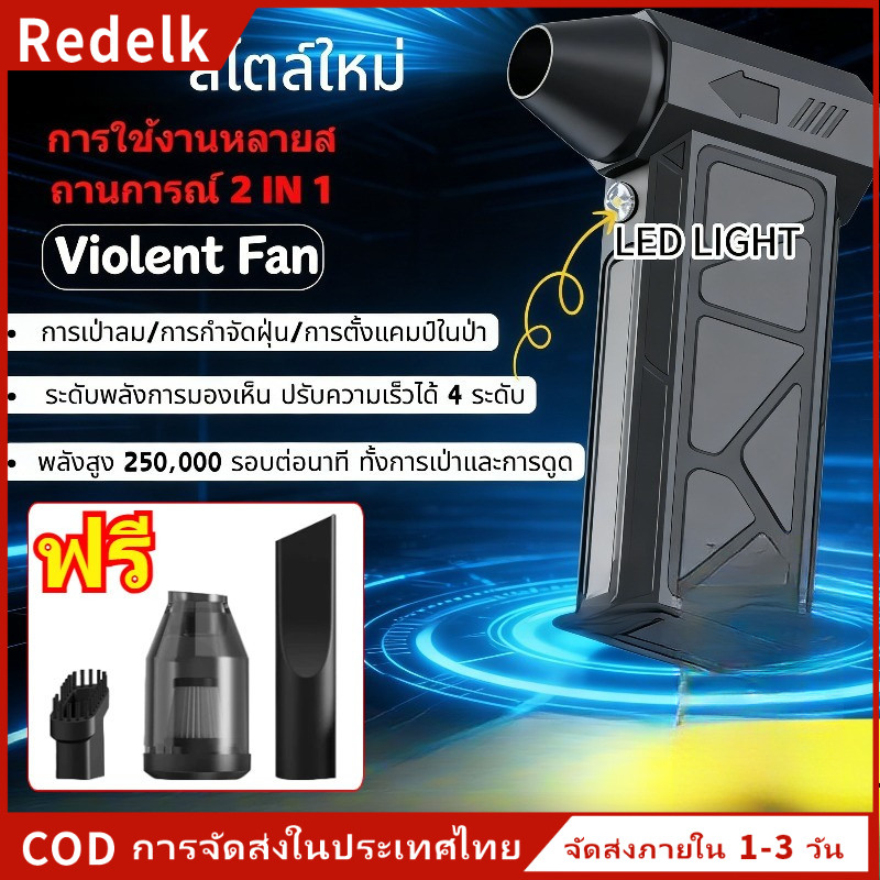 พัดลมเทอร์โบเจ็ท 8000mAh JET FAN เครื่องเป่าลมไฟฟ้า 180000RPM แบบพกพา ความเร็วสูง ใช้งานสะดวก ราคา ถูกที่สุด ดีลบีเคเค รูปภาพหลัก