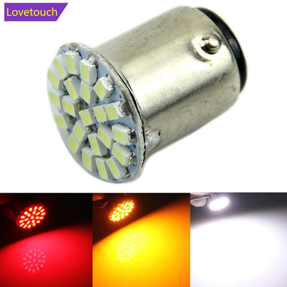 LOVETOUCH 1 PC 12V 1157 BAY15D สีขาว 22 SMD LED รถไฟเบรคอัตโนมัติหลอดไฟ A1V8
