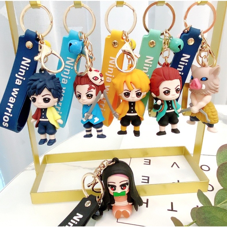 พวงกุญแจพร้อมจี้ Demon Slayer Nezuko Tanjirou Nezuko ตุ๊กตา Nezuko