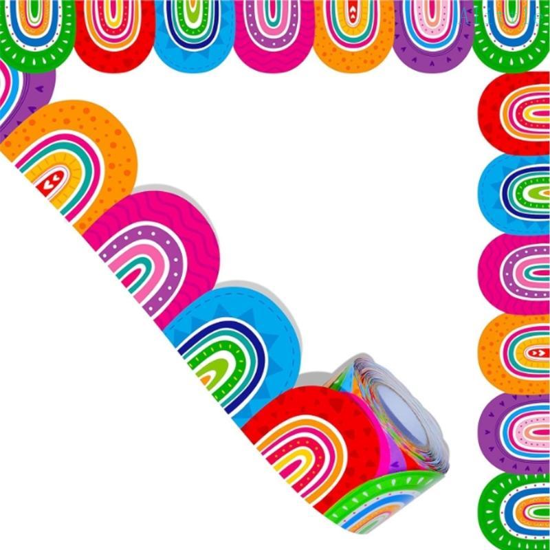 Alia 10m สีสันห้องเรียนชายแดน Back-to-School Bulletin Board Trim ตกแต่งน่ารัก Bulletin Board Border