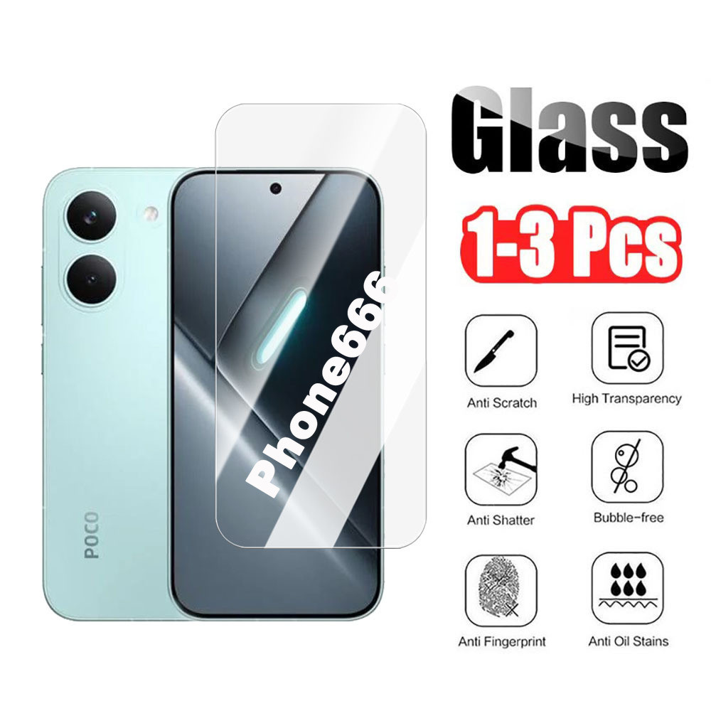 3PCS กระจกนิรภัยสําหรับ Xiaomi POCO X8 Pro Max X7 X6 X5 F8 Pro Ultra M7 Plus F7 F6 HD Clear Screen Protector ฟิล์มแก้วป้องกัน