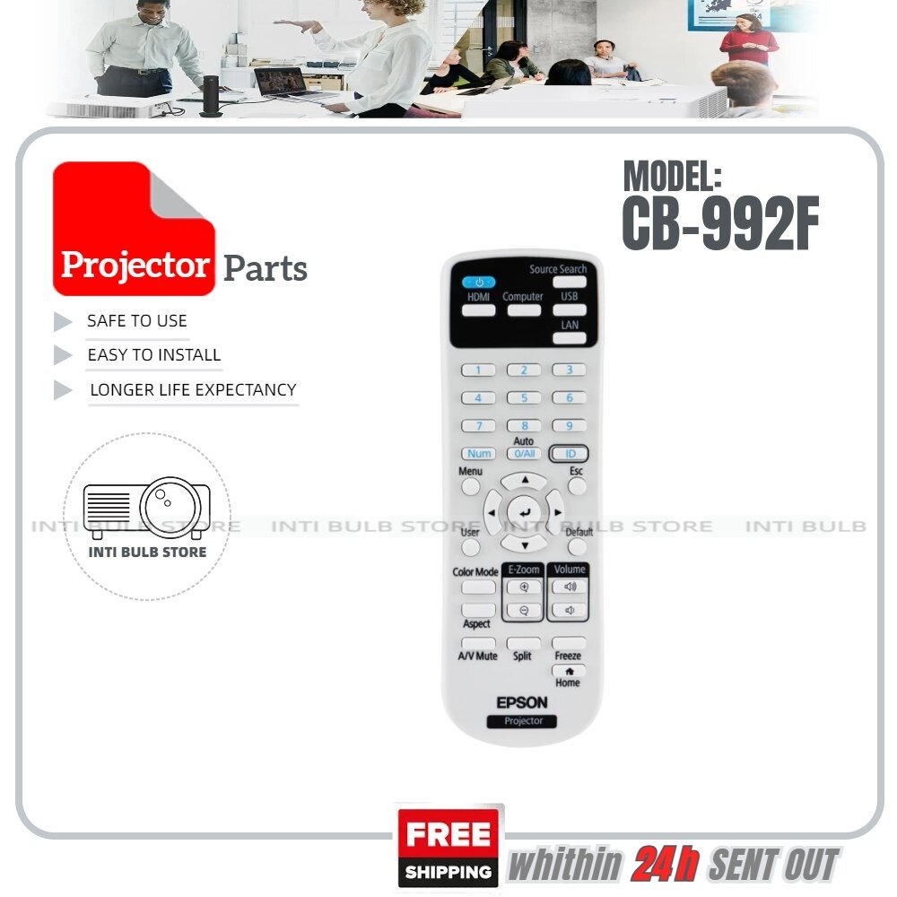 รีโมทคอนโทรลโปรเจคเตอร์ Epson CB-992F 982W 972 X49 FH52
