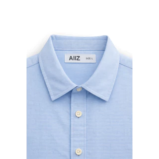 AIIZ (เอ ทู แซด) - AIIZ เสื้อเชิ้ตผู้ชายแขนสั้นผ้าฟิลอะฟิลสีพื้น AIIZ Men's Fil a Fil Short Sleeve Shirt