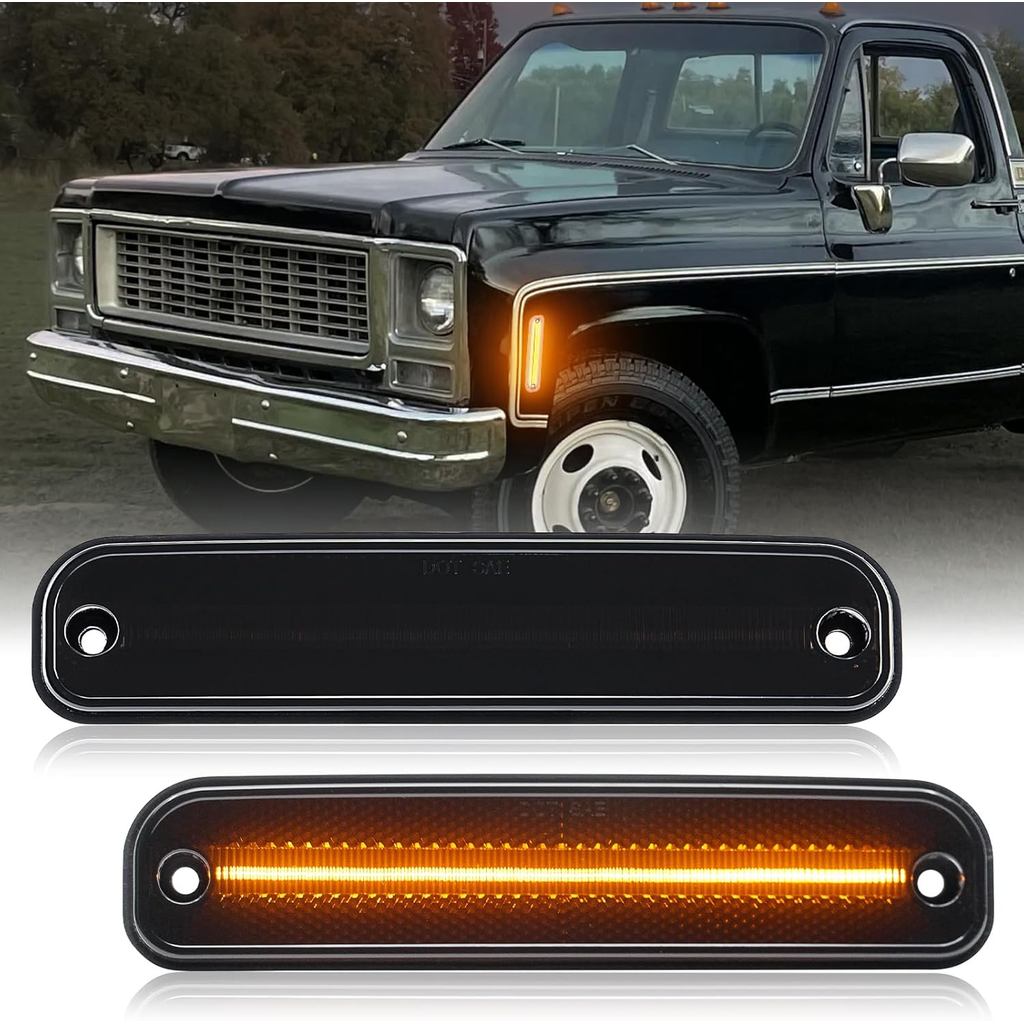 ด้านหน้า LED ด้านข้างไฟเลี้ยวสําหรับ 1973-1980 C10 C15 C20 C25 C30 C35 K10 K15 K20 K25 K30 K35 C1500