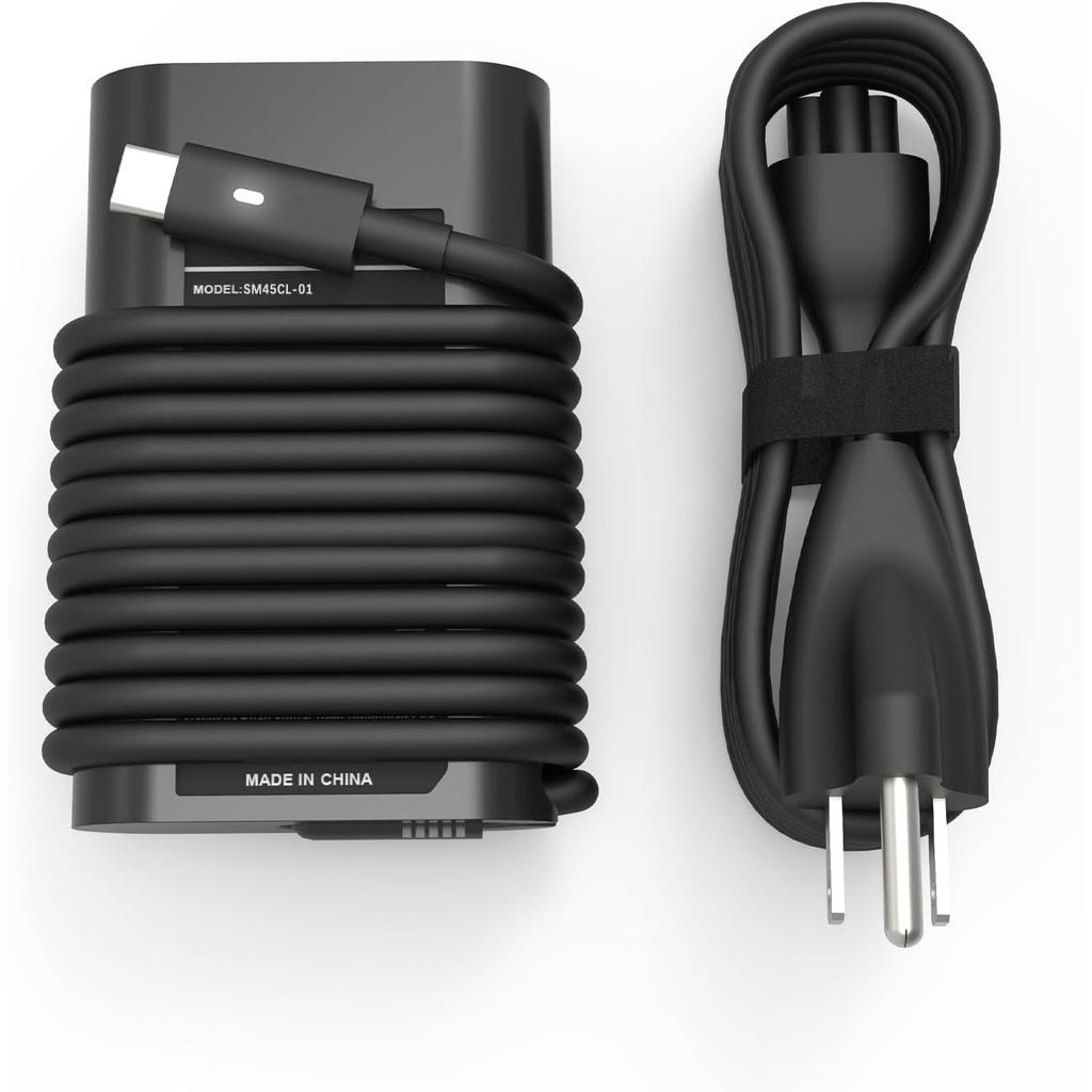 45W USB C แล็ปท็อปชาร์จเหมาะสําหรับ Dell XPS 13 7390 2in1 9350 9380 9370 9333 9360 9310 9365 9300 La