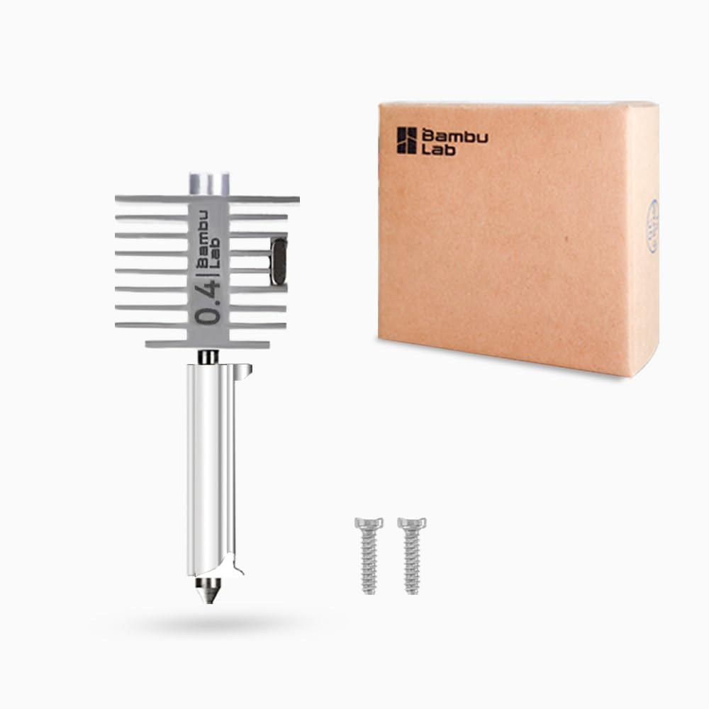 Bamboo Lab Original A1, A1 Mini สแตนเลส Hotend ชุดหัวฉีด 0.4 มม.รองรับอุณหภูมิสูง, การพิมพ์ความเร็วส