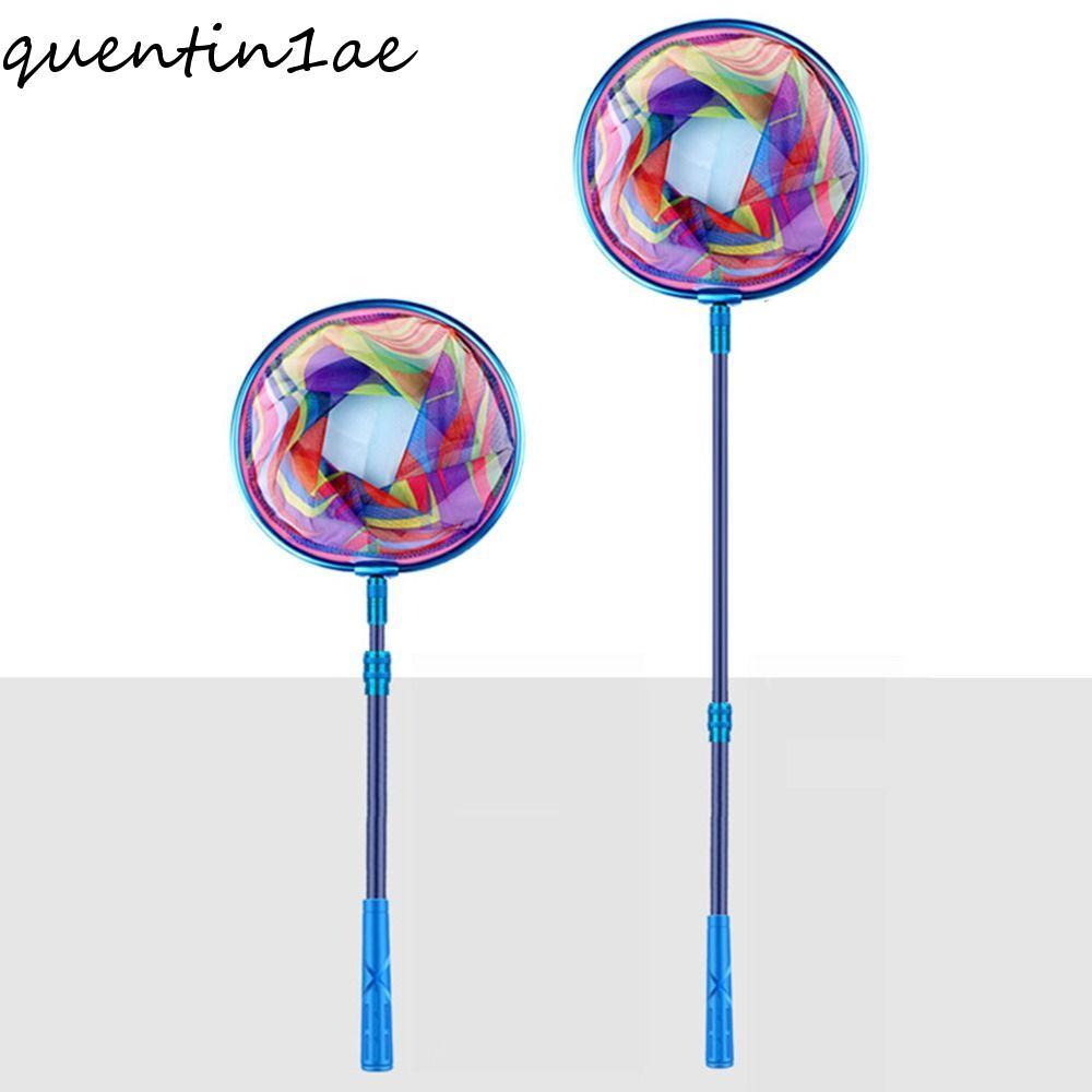 QUENTIN1AE Pocket Fish DIP Net, เสาตาข่ายอลูมิเนียมทนต่อการกัดกร่อน, ตักปลาพับของเล่นตกปลาน้ําหนักเบาจับ Bugs ตาข่ายผีเสื้อเด็ก