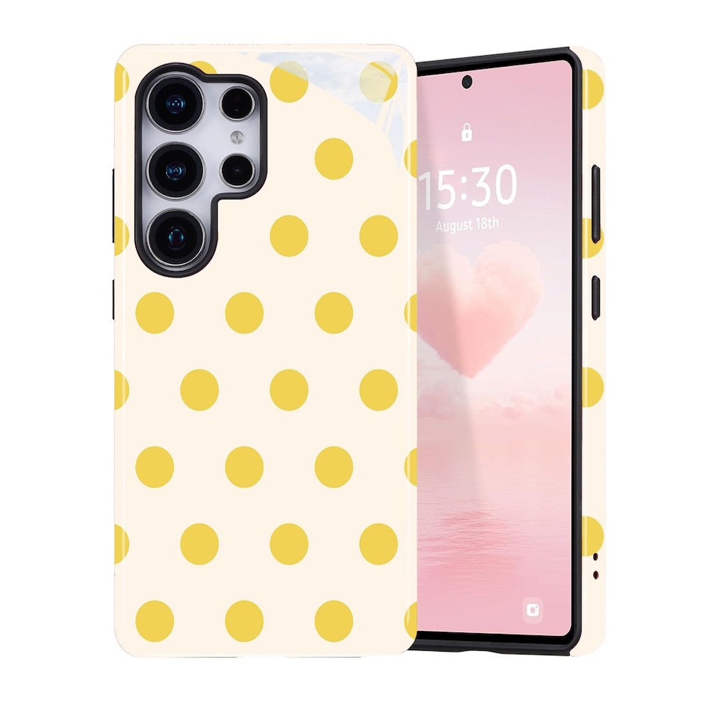 เคสโทรศัพท์ลายจุดสีเหลืองน่ารักสําหรับ Samsung S26 S23 S24 S25 Plus Ultra A16 A26 A36 A56 5G สองชั้นปกหลัง ราคา ถูกที่สุด ดีลบีเคเค แกลเลอรีภาพที่ 8