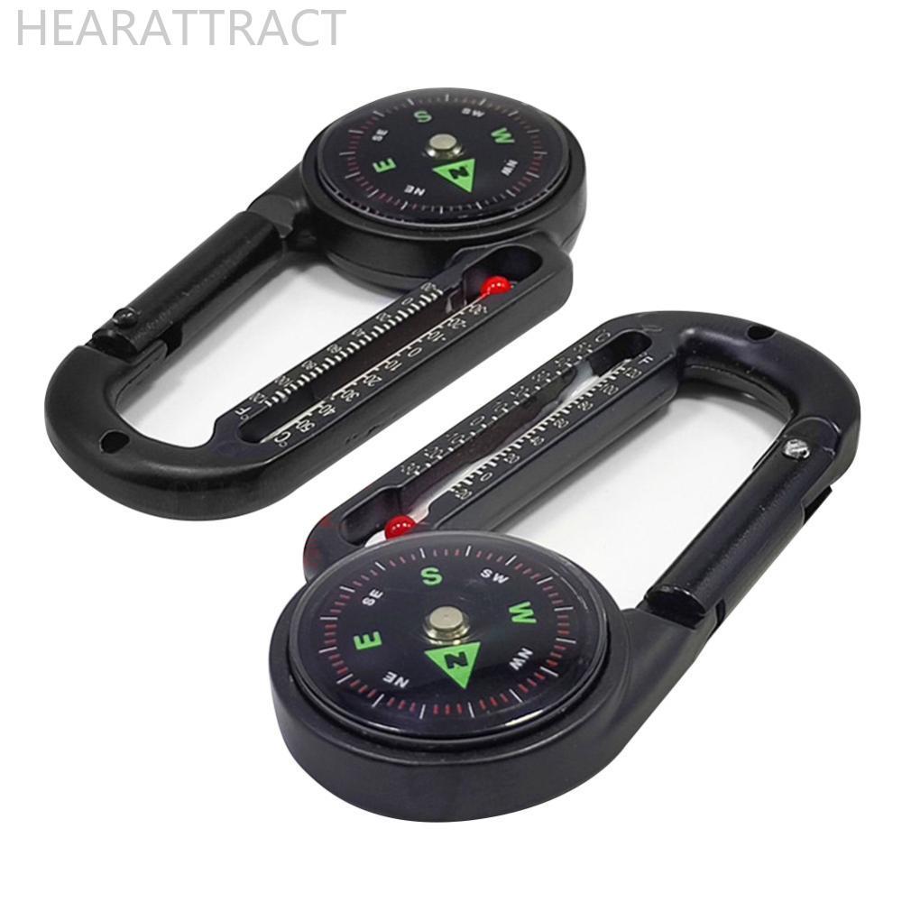 HEARATTRACT Q5S6 เข็มทิศและเทอร์โมมิเตอร์แบบพกพาสำหรับการเดินป่าและการแคมปิง