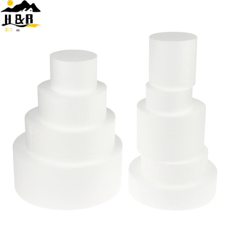 H & B 4/6/8/10 นิ้วเค้กโฟม Mould PS โฟมดอกไม้ตกแต่งเค้ก Dummy Practice Sugarcraft รุ่นน้ําหนักเบา DI