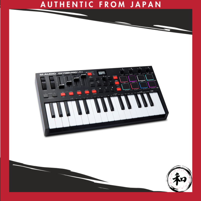 M-Audio USB MIDI Keyboard Controller, 32 Keys, Velocity-Sensitive Pads, Includes Native Instruments 