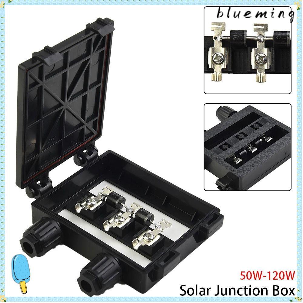 BLUEMING 1 ชิ้น PV โมดูลกล่อง, 50 W-120 W 6A IP65 กันน้ํากล่อง,ทนทานสีดําเครื่องมือทดสอบไฟฟ้าสําหรับ