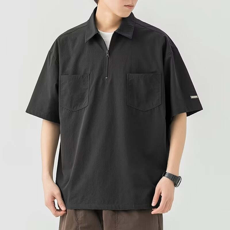 PAUL FITZGERALD เสื้อโปโลผู้ชาย คอกลม สไตล์โมเดิร์น