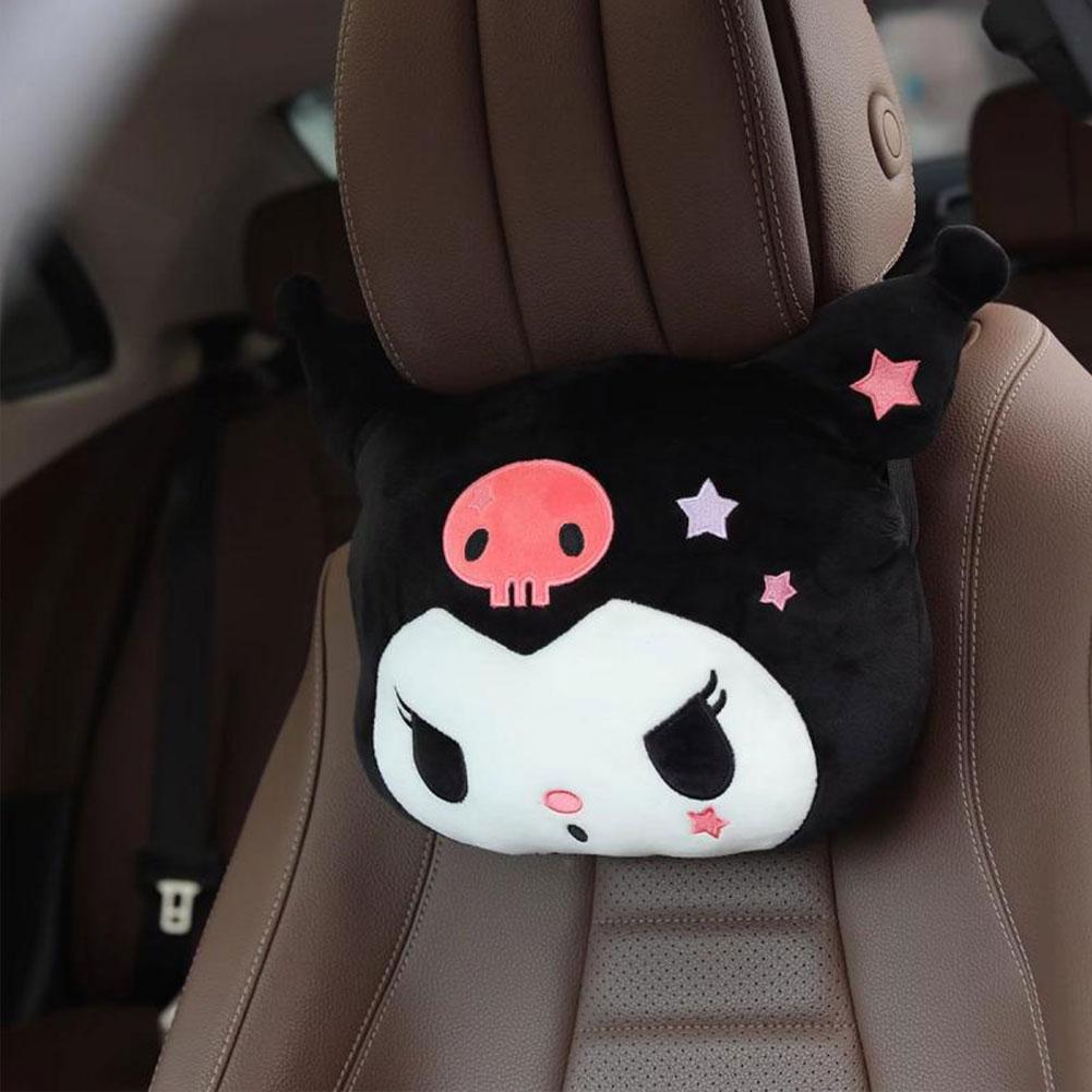 อะนิเมะ Kuromi Melody การ์ตูนตุ๊กตาของเล่นตุ๊กตาน่ารัก Headrest คอเข็มขัดนิรภัยตุ๊กตาของขวัญรถสร้างส