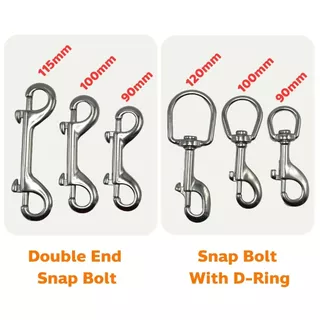 Snap Bolt ตะขอเกี่ยวอุปกรณ์สำหรับดำน้ำ ผลิตจากสแตนเลส 316 แข็งแรง ทนทาน ไม่ขึ้นสนิม แม้โดนน้ำทะเล