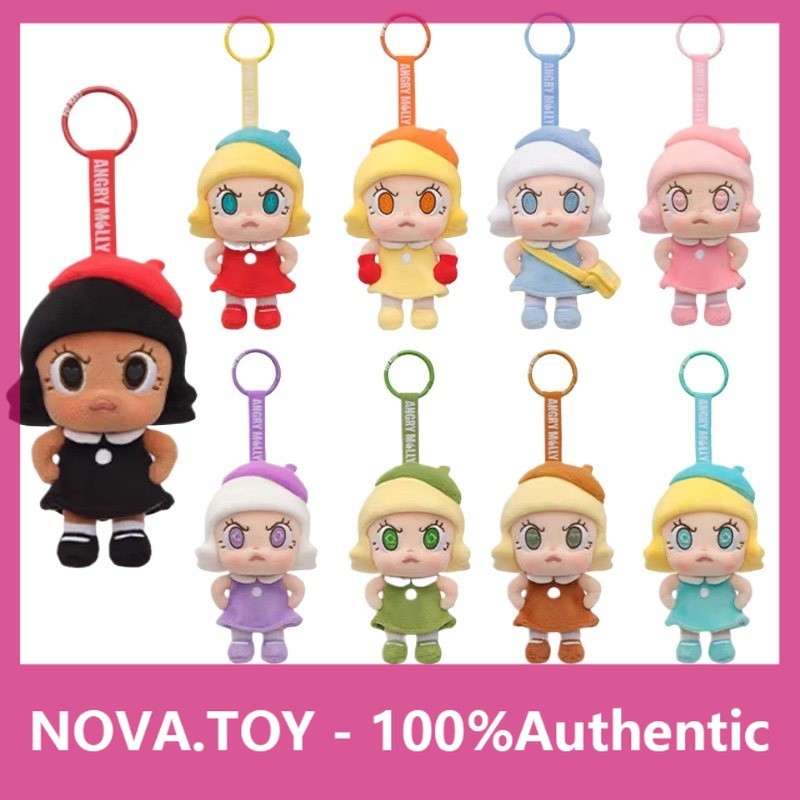 P POPMART Angry Molly Angry Molly Angry Molly Series ตุ๊กตาจี้ Mystery Box