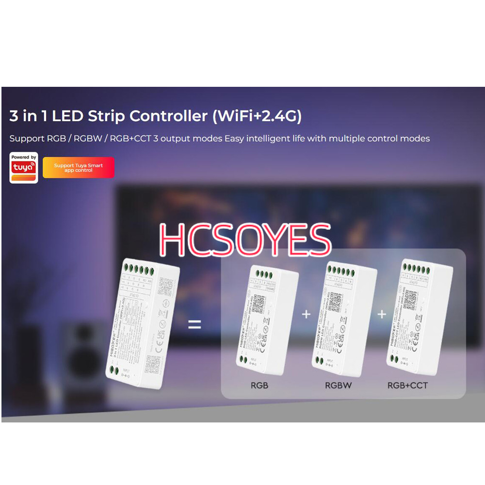 Miboxer Tuya APP สมาร์ทคอนโทรลเลอร์ WiFi + 2.4G FUT035W + 2in1 FUT037W + 3in1 DC12-24V singl สี Dual