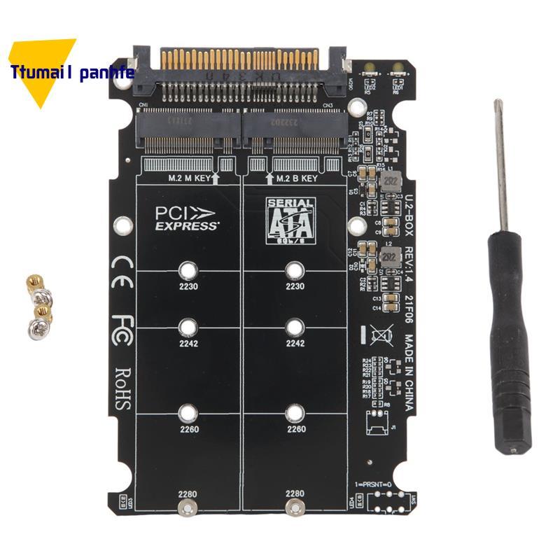 2 in 1 M.2 NVMe U2PCB M.2 NVME SSD Key M Key B SSD ถึง U.2 SFF-8639 อะแดปเตอร์ PCIe M2 Converter คอม