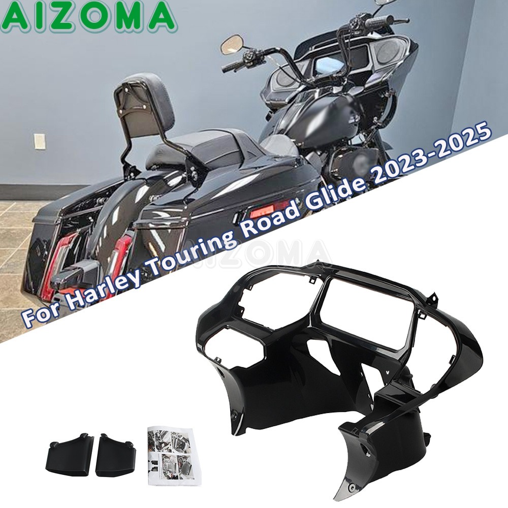 TC Black Motorcycle Batwing Inner Fairing For Harley Touring Road Glide FLTRX CVO 121 FLTRXSE ST CVO