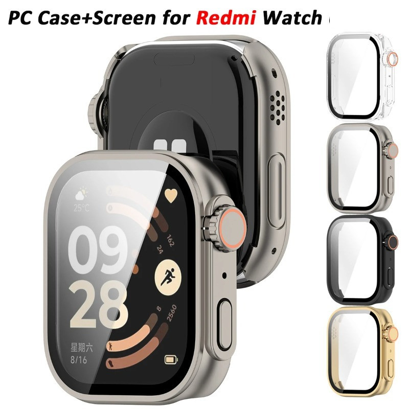 เคสป้องกันพร้อมหน้าจอกระจกนิรภัย 2-in-1 สําหรับ Redmi watch6 ฝาครอบกันชนสําหรับ Redmi Watch 6 นาฬิกาอุปกรณ์เสริม