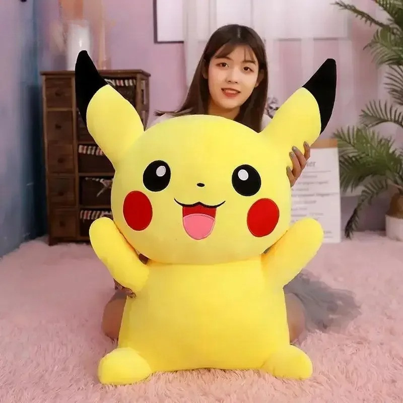 25 ซม.Pokemon Pikachu ตุ๊กตาตุ๊กตาญี่ปุ่นการ์ตูนสัตว์ตุ๊กตาเด็ก Pikachu เครื่องประดับเบาะ Plushies ข