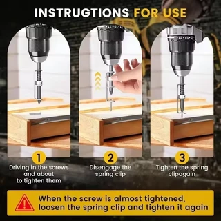 1/3/5 ชุดสกรูยึดสปริงโหลด - ตัวยึดดอกไขควงป้องกันการหล่น - DIY Home Repair สกรูสากล