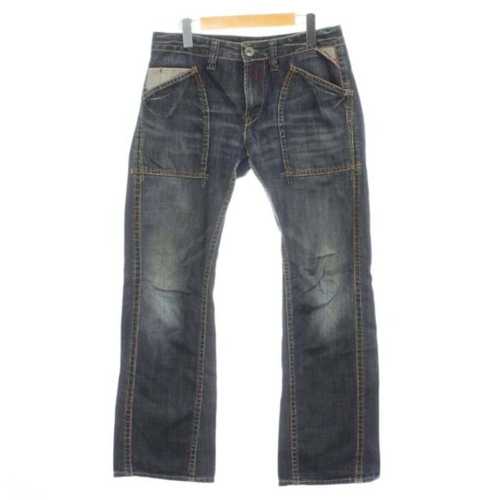 Play REPLAY Jeans denim Navy pocket Direct from Japan Secondhand