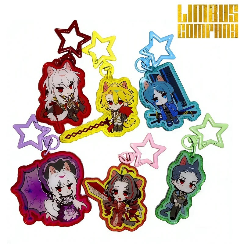 Limbus Company Faust Don Quixote Ishmael พวงกุญแจอะคริลิค Chibi อะนิเมะรุ่นกระเป๋าเป้สะพายหลังอุปกรณ์ตกแต่งกระเป๋า
