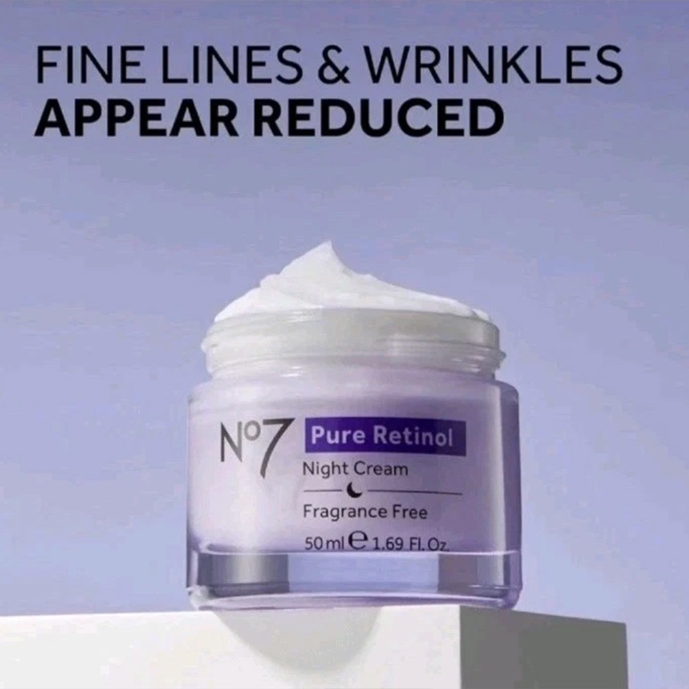 No7 Pure Retinol Night Cream - Collagen-Boosting Retinol Cream
