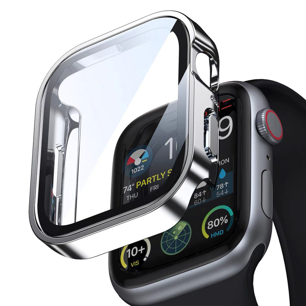 เหมาะสําหรับ iwatch1110S9 นาฬิกา Frosted Case iwatch9 Electroplating กันน้ําป้องกันกรณีฟิล์ม One 3.2