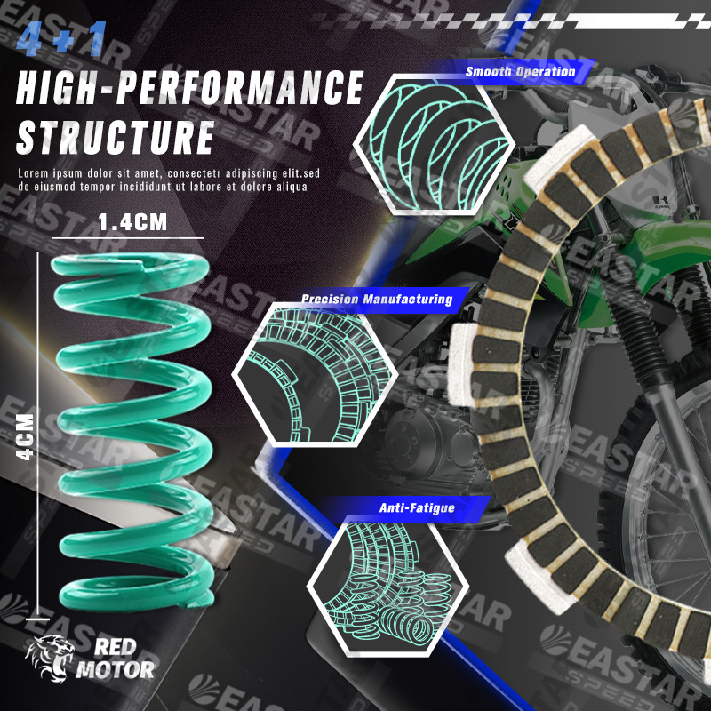 แผ่นคลัทช์และสปริงคลัทช์ for KLX150 / KLX140G / Dtracker 150 (5Lining+4Spring) ราคา ถูกที่สุด ดีลบีเคเค แกลเลอรีภาพที่ 5