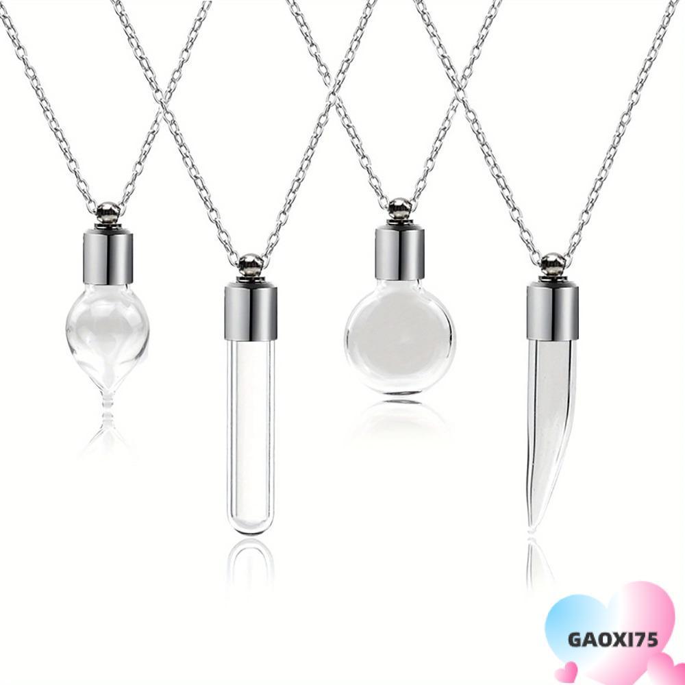 GOXI75 ขวดพรayers แบบใสพร้อมสายคล้อง สร้อยคอที่ระลึกทำเองได้