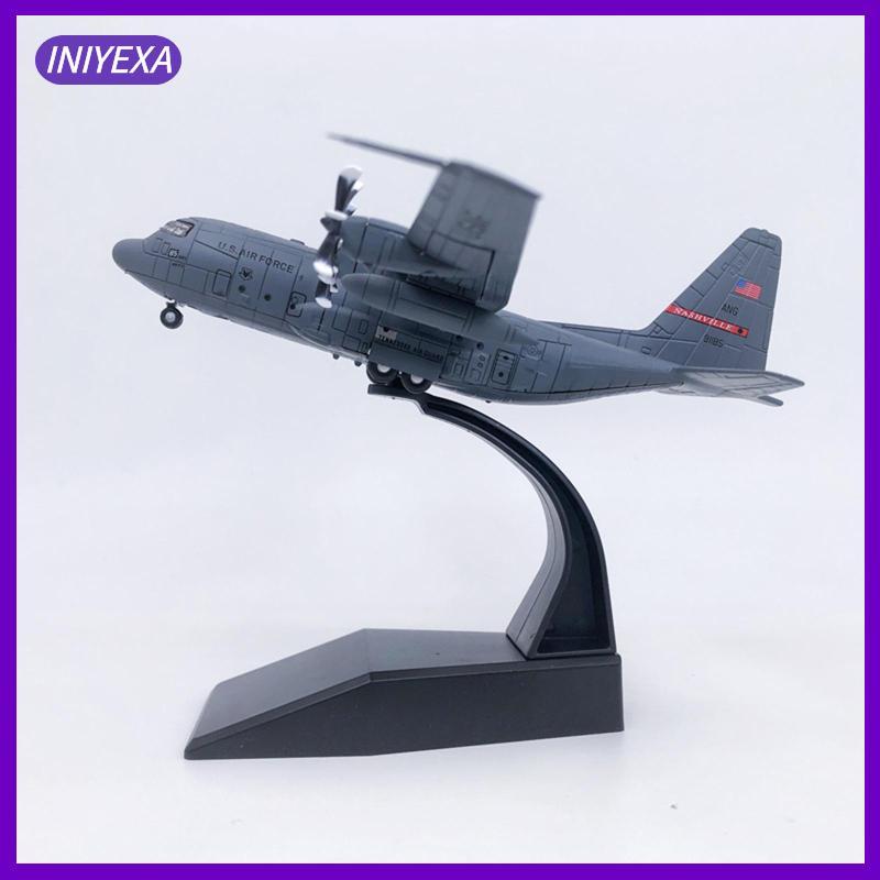 [Iniyexa] โลหะผสมDiecast 1:200 Scale C130 เครื่องบินขนส่งพร้อมขาตั้งเครื่องบินรุ่นสําหรับตารางของขวั